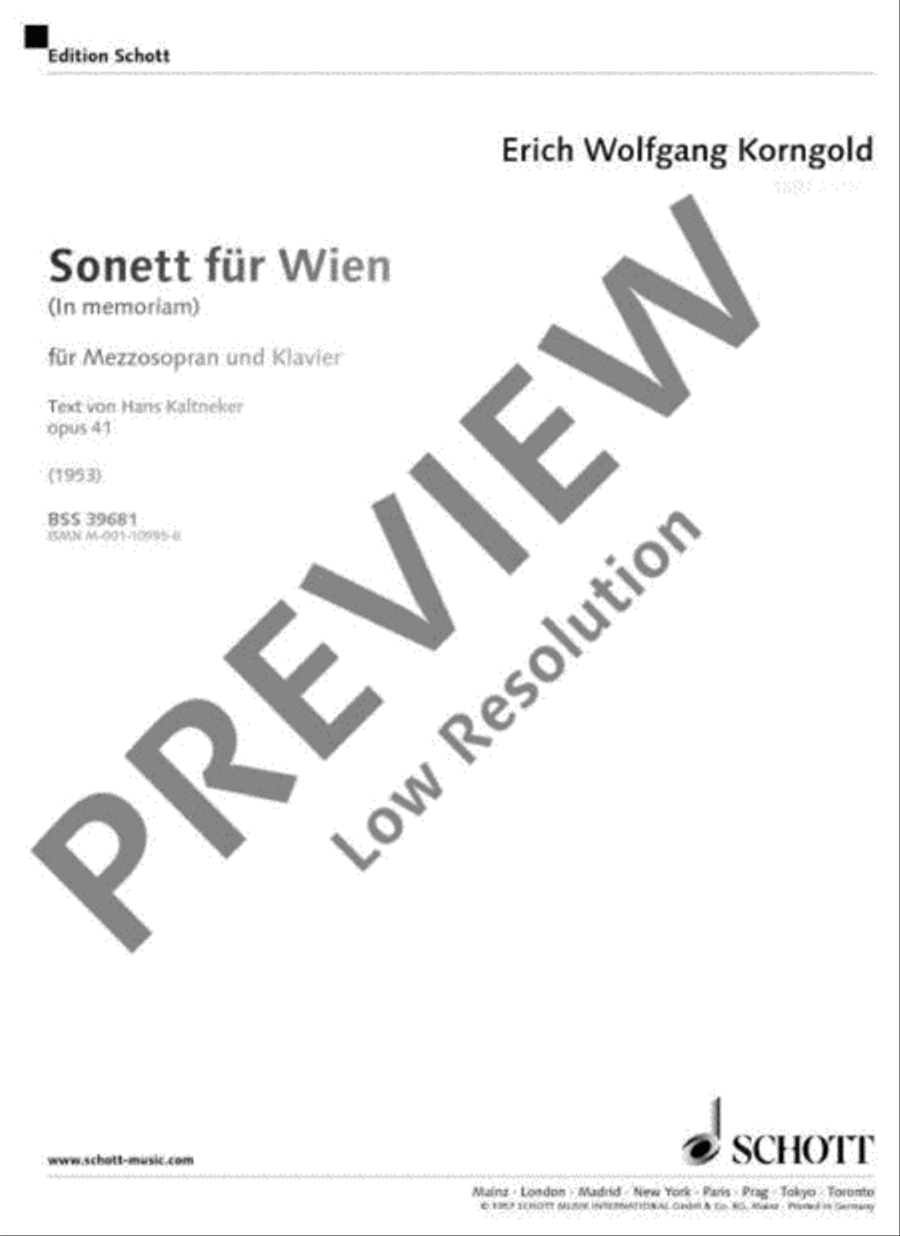 Sonett für Wien