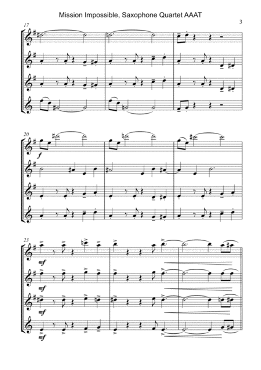Mission impossible sales alto sax