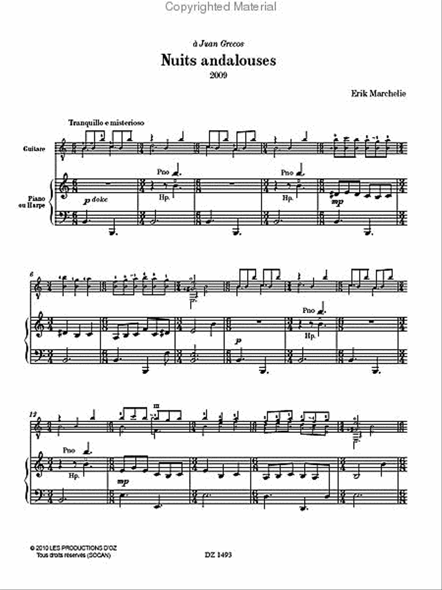 Nuits andalouses Nuits andalouses Classical Guitar scores gallery preview page 2
