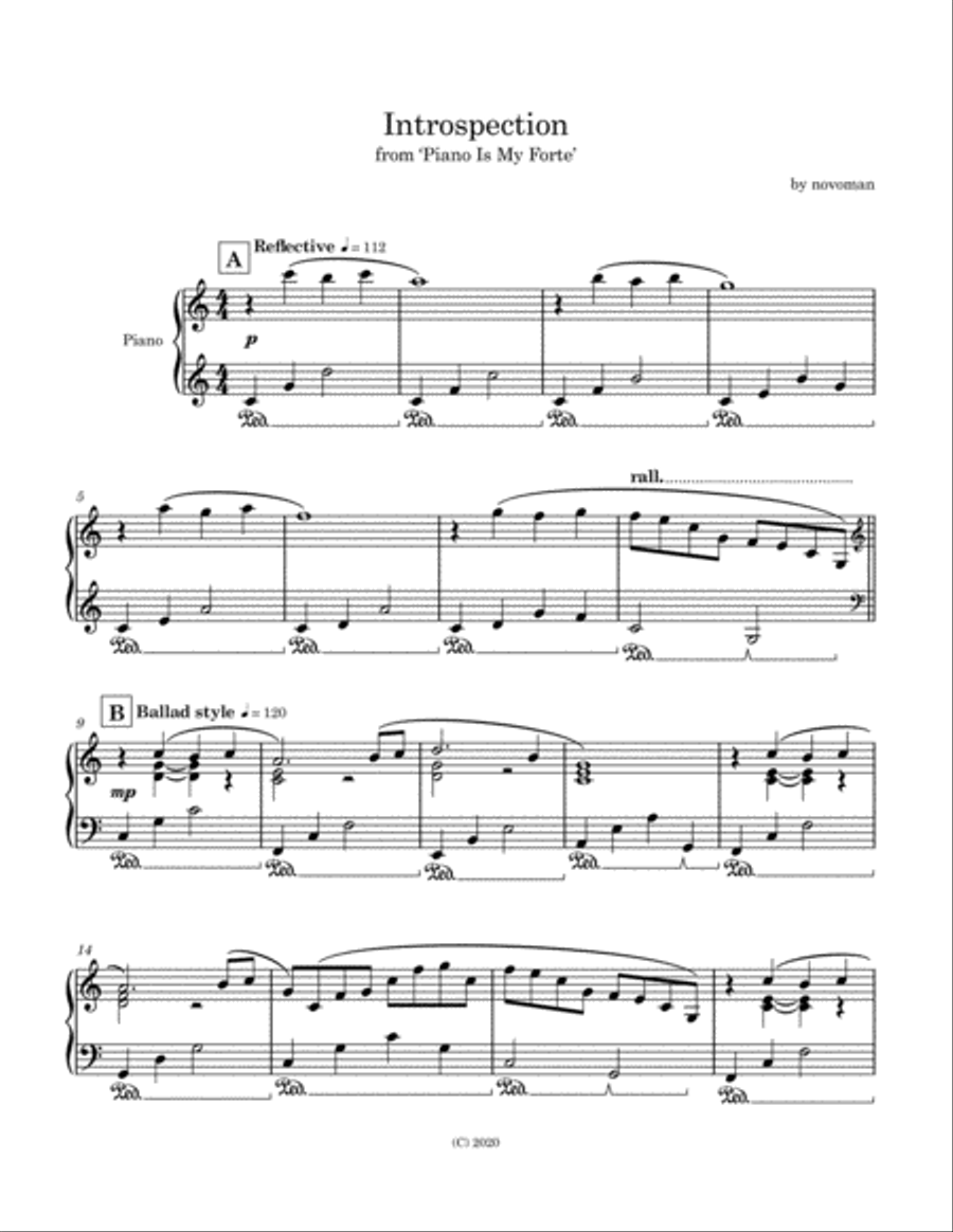 Introspection Piano Solo scores gallery preview page 2