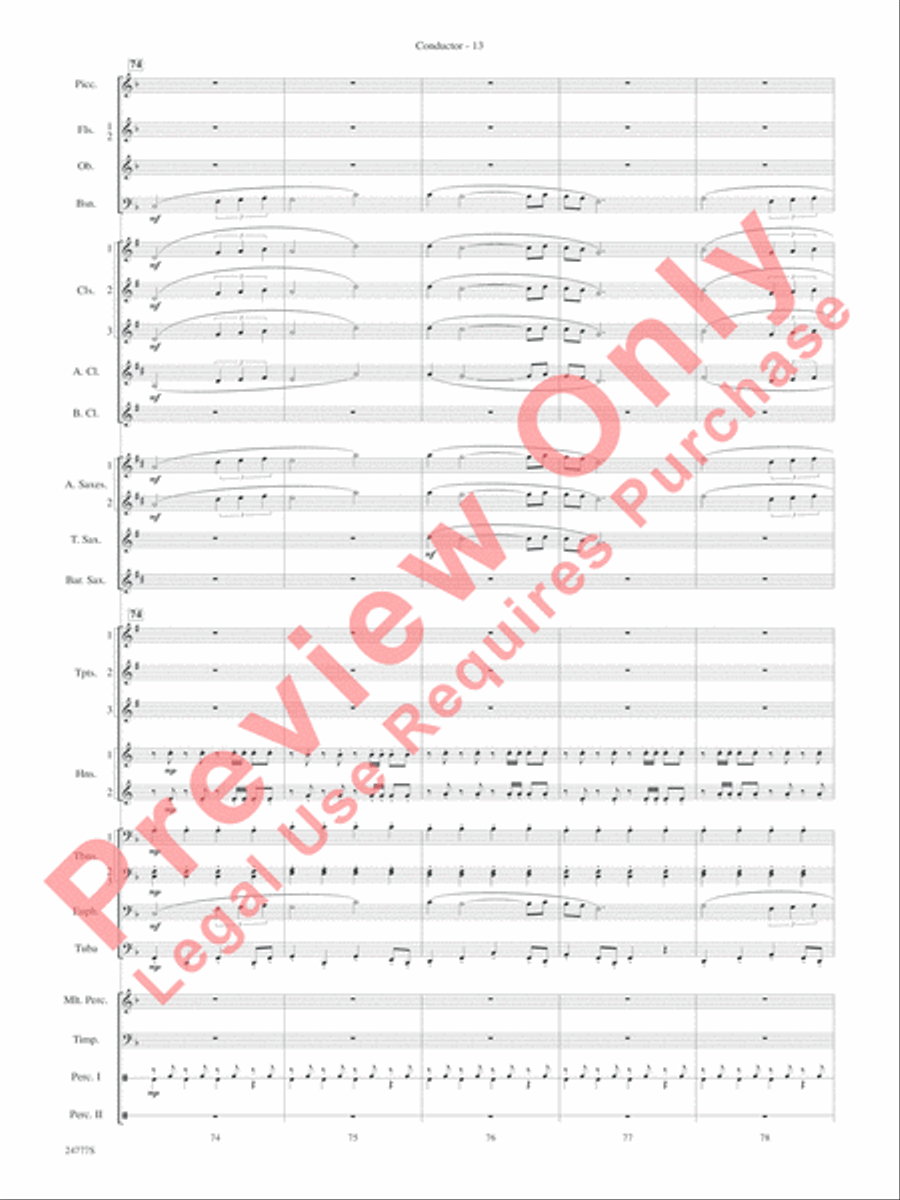 Harry at Hogwarts (from Harry Potter and the Goblet of Fire) Concert Band scores gallery preview page 15