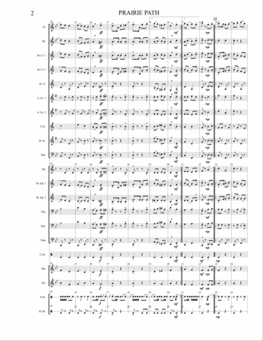 Prairie Path March Concert Band scores gallery preview page 4