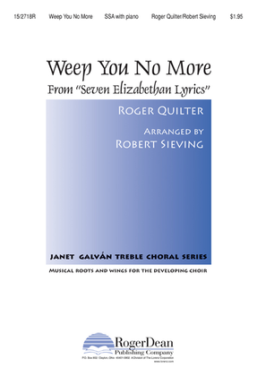 Book cover for Weep You No More