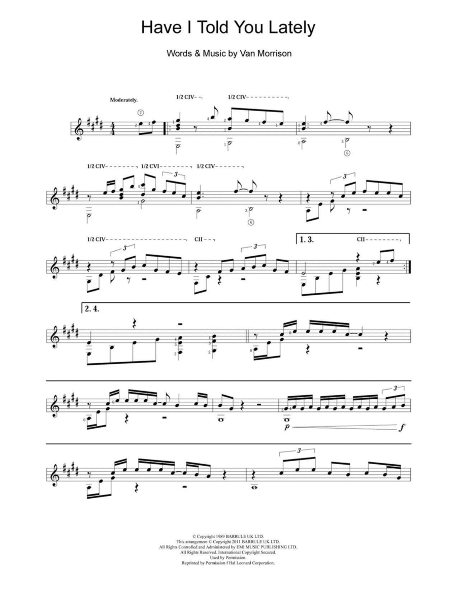 Have I Told You Lately Acoustic Guitar scores gallery preview page 1