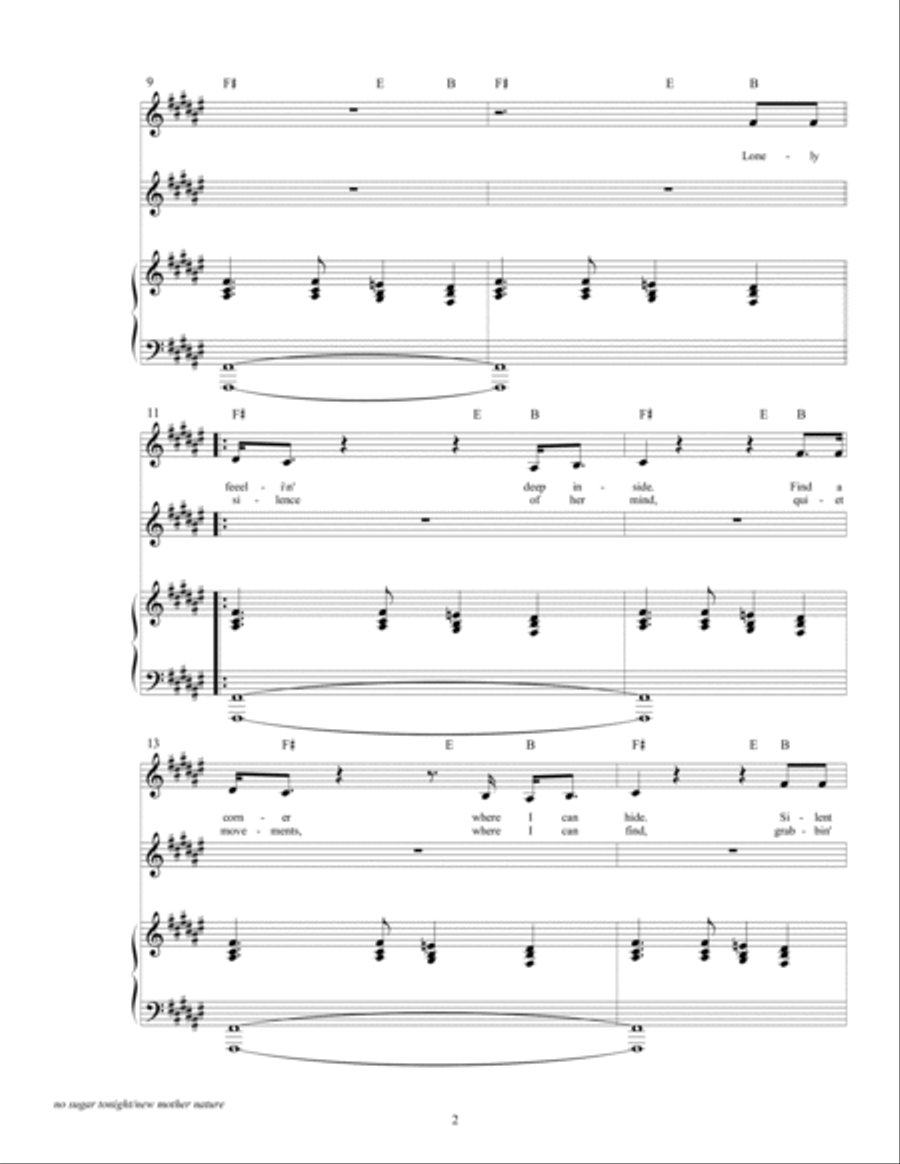 No Sugar Tonight Voice scores gallery preview page 4