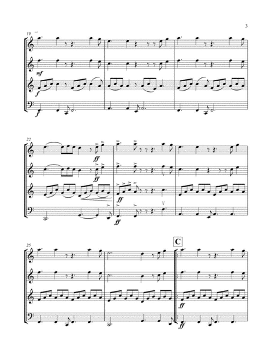 Hallelujah String Quartet scores gallery preview page 3