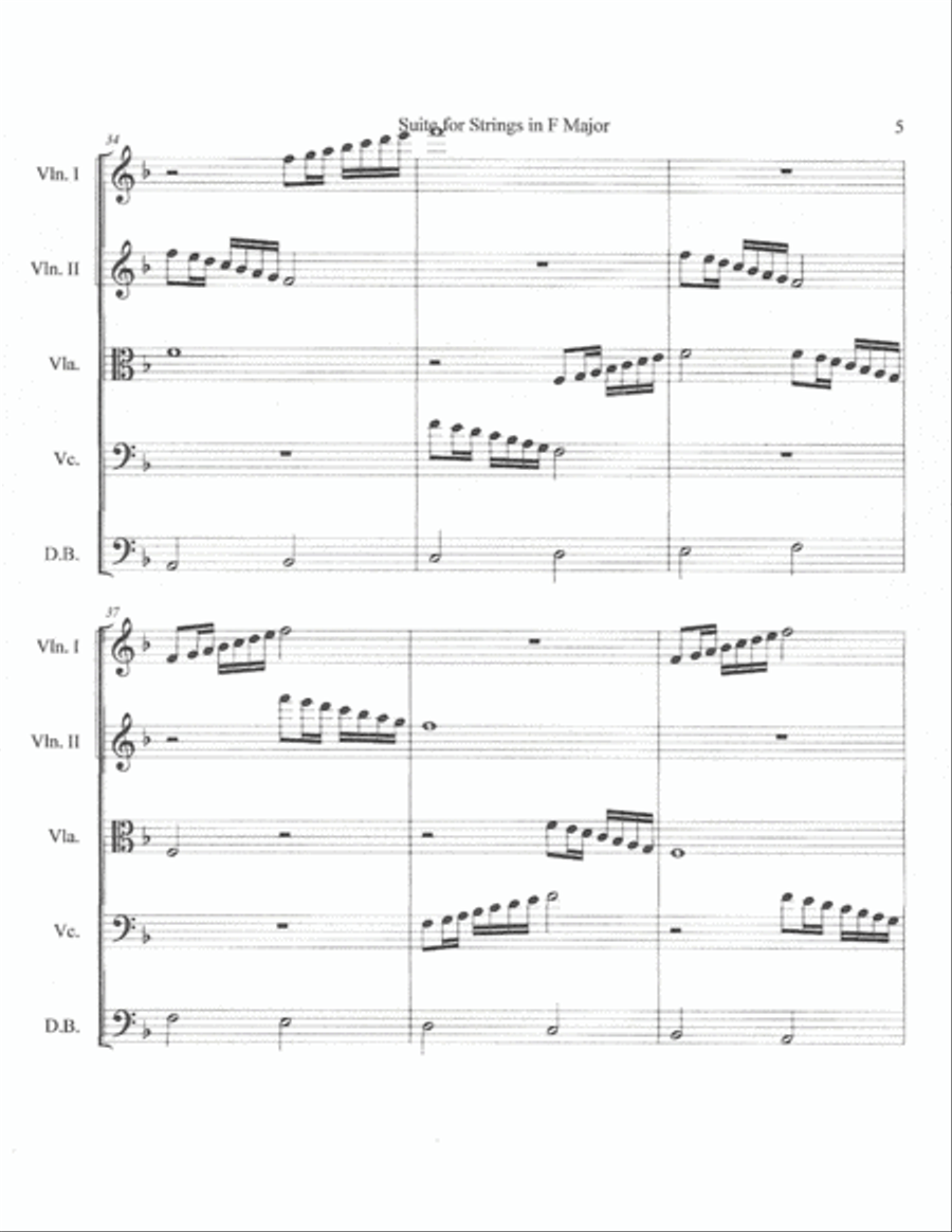 Suite for Strings in F Major--String Orchestra Set String Orchestra scores gallery preview page 5