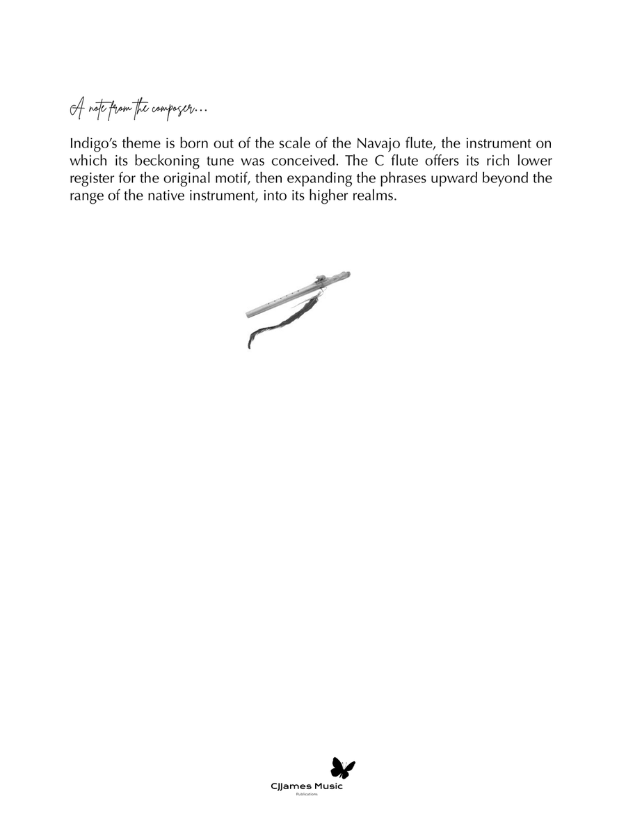 Indigo for Flute and Piano Flute Solo scores gallery preview page 2