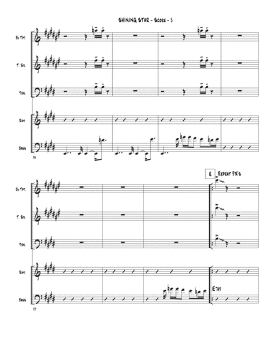 Shining Star Shining Star Tenor Saxophone scores gallery preview page 5