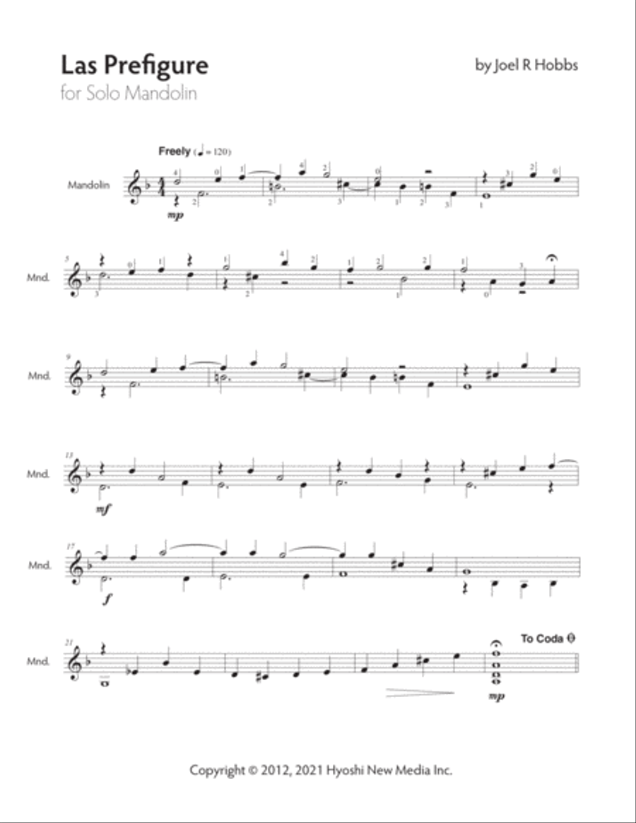 Las Prefigure Mandolin scores gallery preview page 2