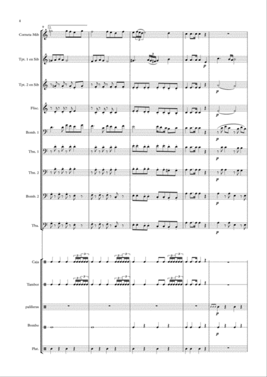 Rey de la Plazuela Brass Ensemble scores gallery preview page 4