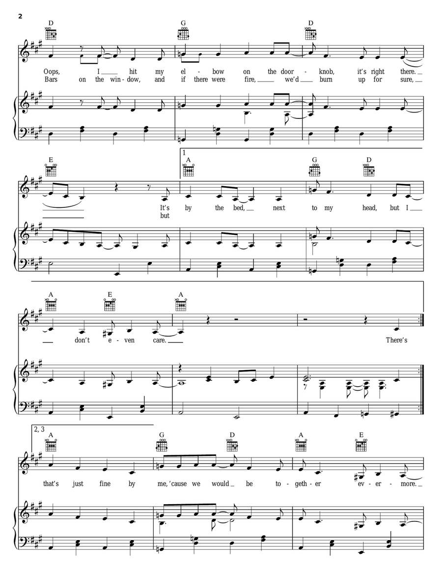 Little Room Piano, Vocal, Guitar scores gallery preview page 2
