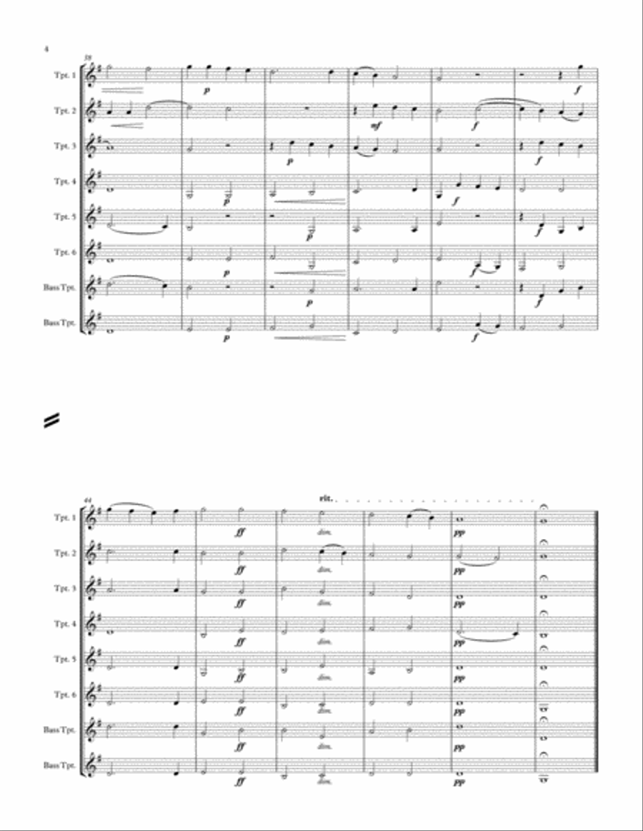 Abendlied for Trumpet Ensemble Brass Ensemble scores gallery preview page 4