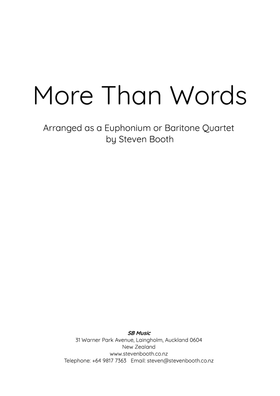 More Than Words Brass Quartet scores gallery preview page 1