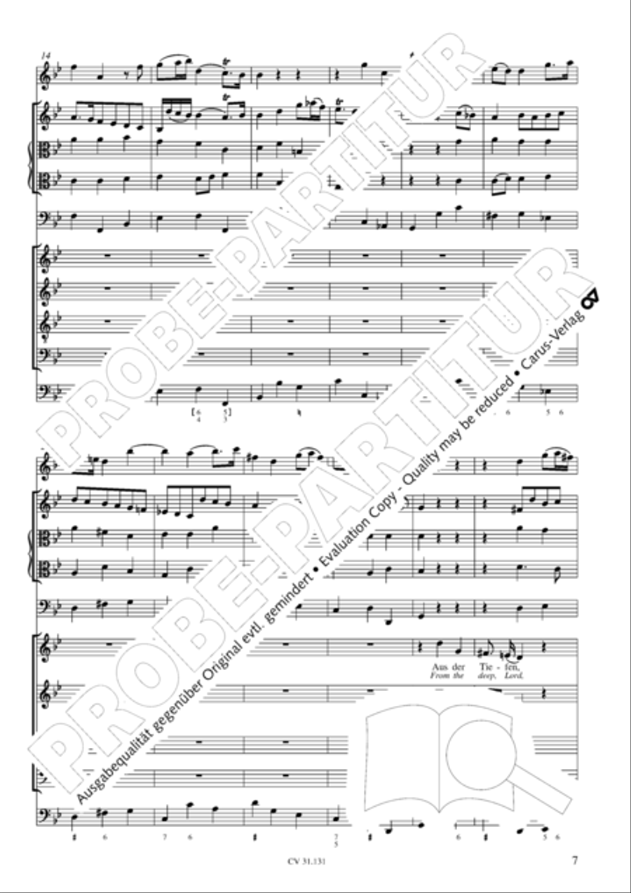 Form the deep, Lord, cried I, Lord, to Thee (Aus der Tiefe rufe ich, Herr, zu dir) 4-Part scores gallery preview page 8