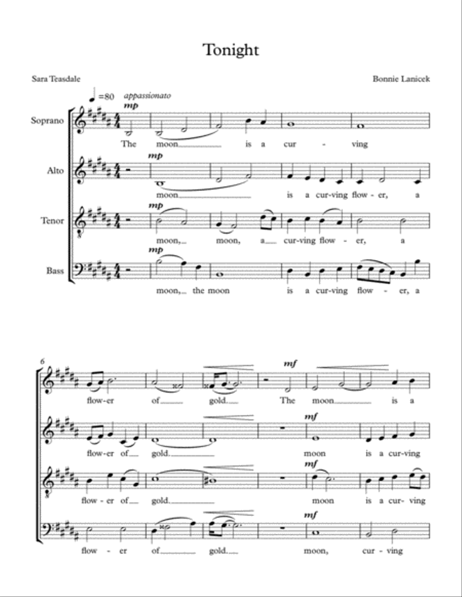 Tonight 4-Part scores gallery preview page 1