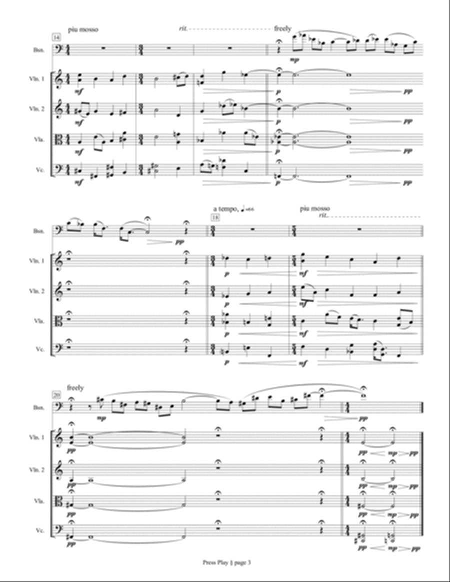 Press Play Chamber Orchestra scores gallery preview page 5