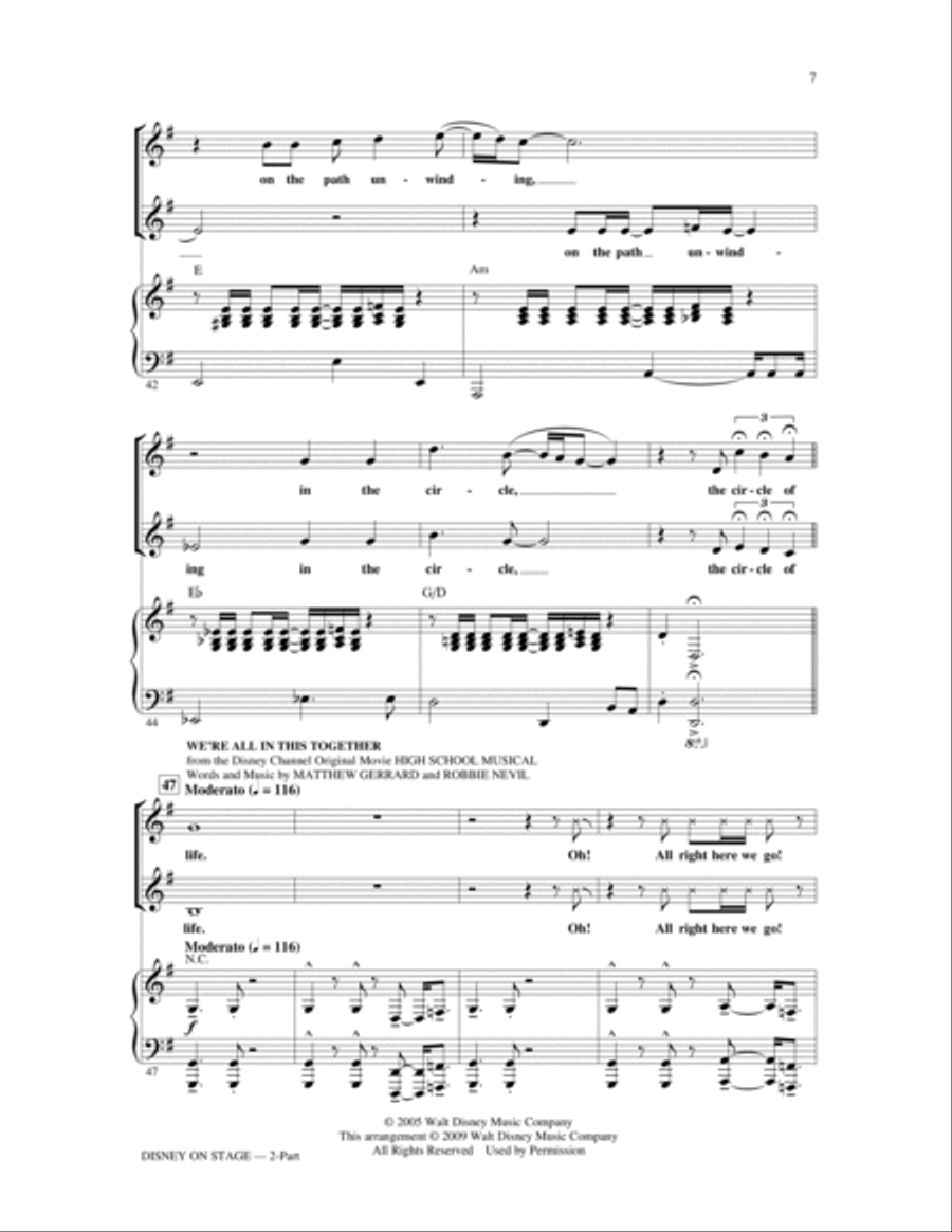 Disney On Stage (Medley) 2-Part scores gallery preview page 6