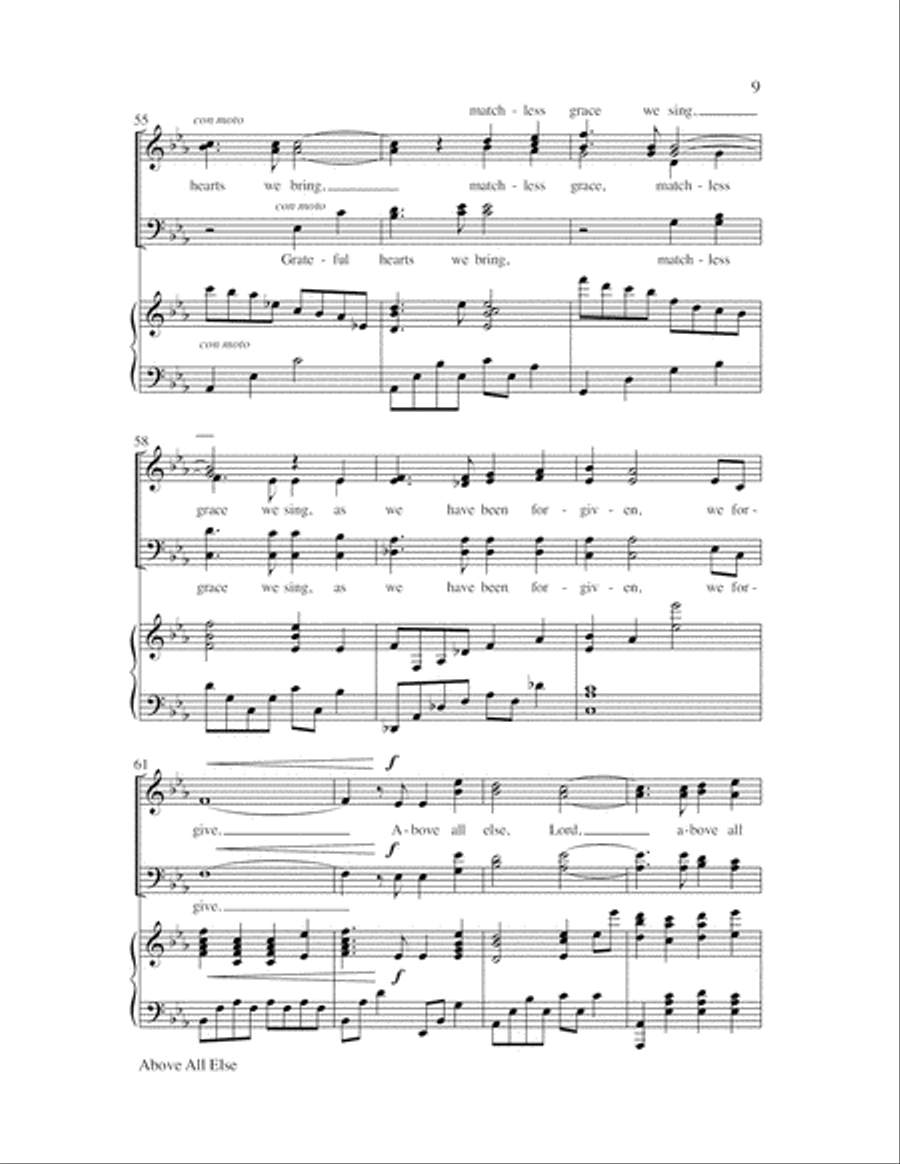 Above All Else 4-Part scores gallery preview page 9