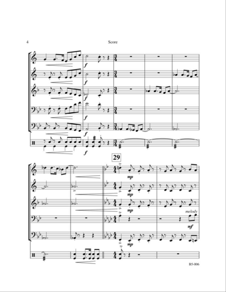 Battle Cry of Freedom- brass quintet Brass Quintet scores gallery preview page 4