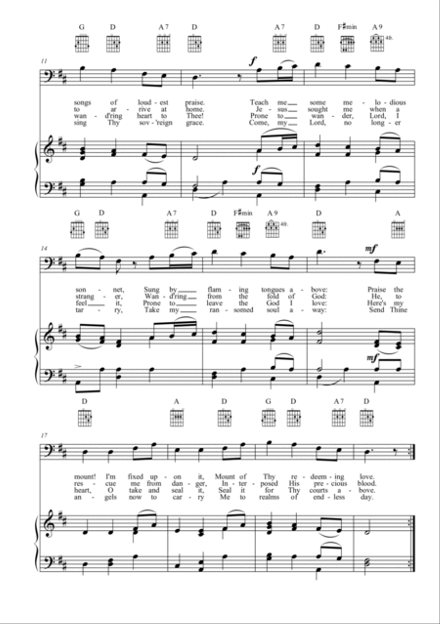 Come, Thou Fount Of Every Blessing Tenor Voice scores gallery preview page 2