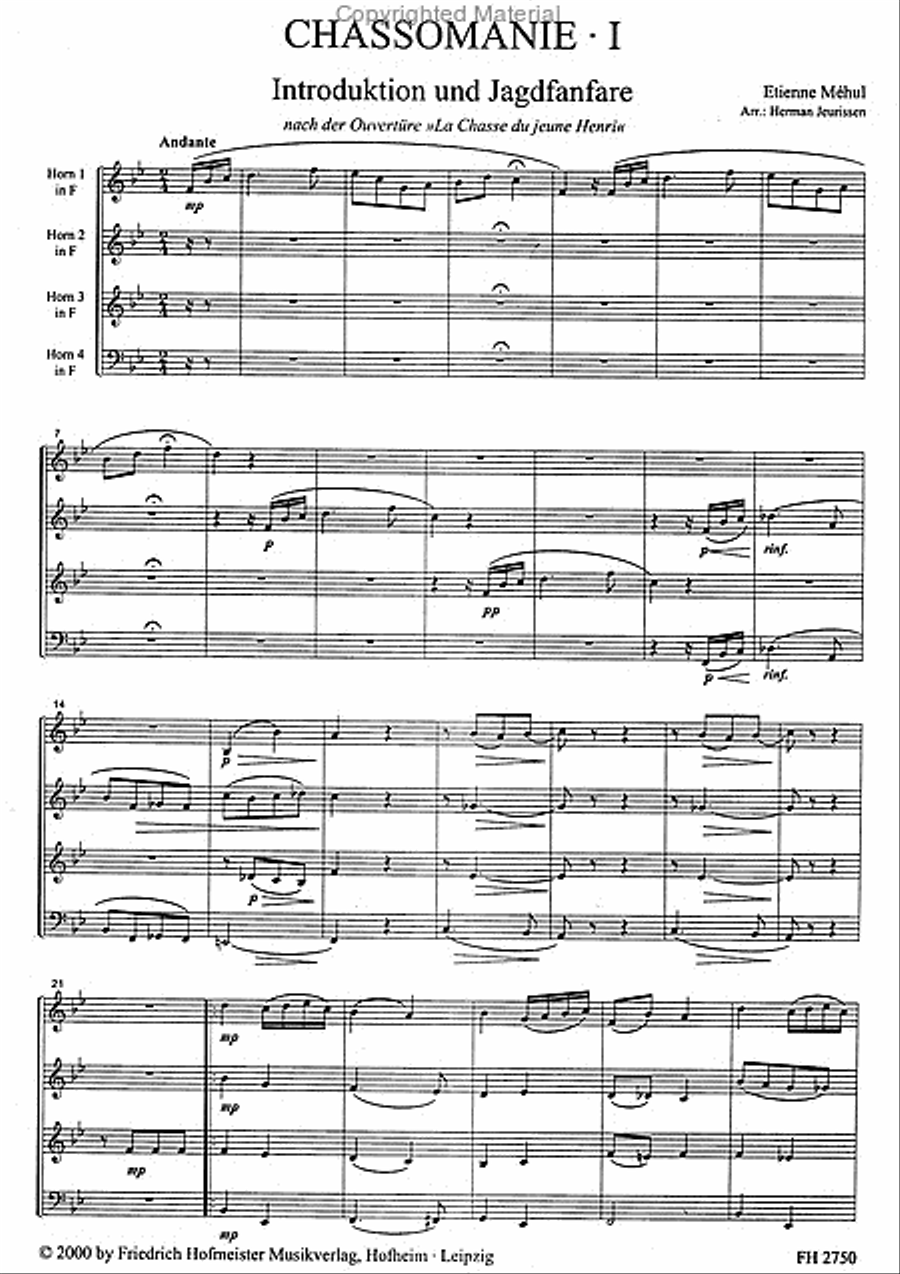 Chassomanie I Horn scores gallery preview page 2