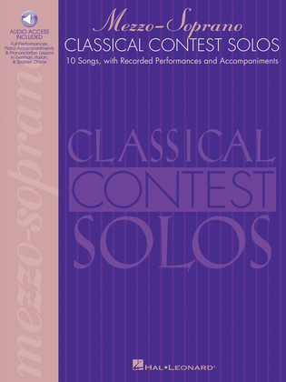 Book cover for Classical Contest Solos - Mezzo-Soprano