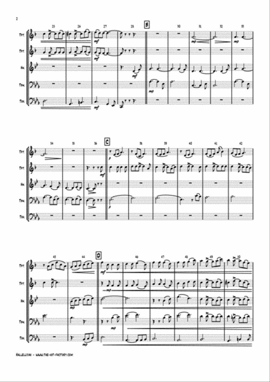 Hallelujah Euphonium scores gallery preview page 2