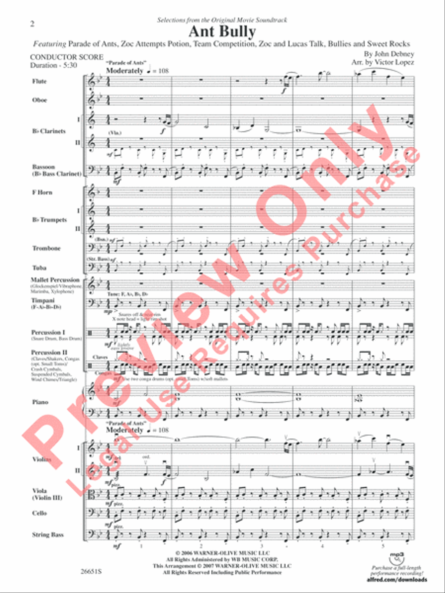 The Ant Bully Full Orchestra scores gallery preview page 3