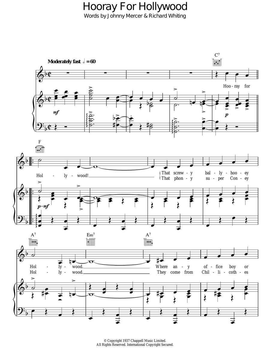 Hooray For Hollywood Acoustic Guitar scores gallery preview page 1