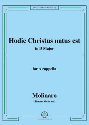 Book cover for Molinaro-Hodie Christus natus est,in D Major,for A cappella
