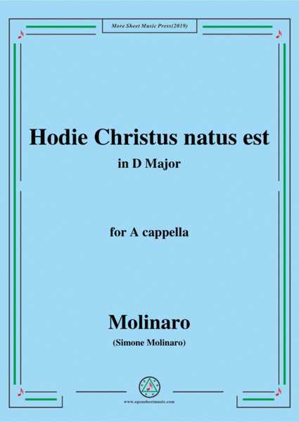Molinaro-Hodie Christus natus est,in D Major,for A cappella image number null