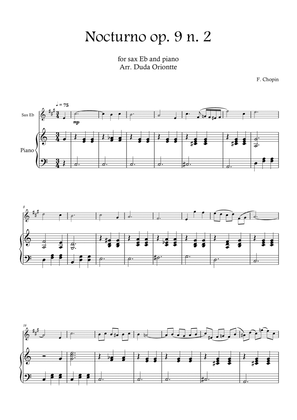 Nocturno op. 9 no. 2 (saxophone baritono and piano - SIMPLIFIED) CHOPIN