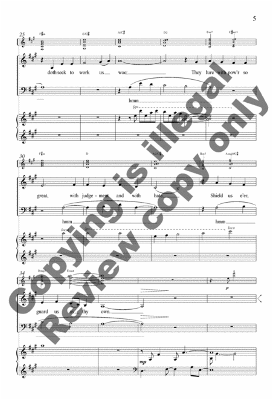 A Mighty Fortress Is Our God (SATB/Guitar/Piano Score) image number null