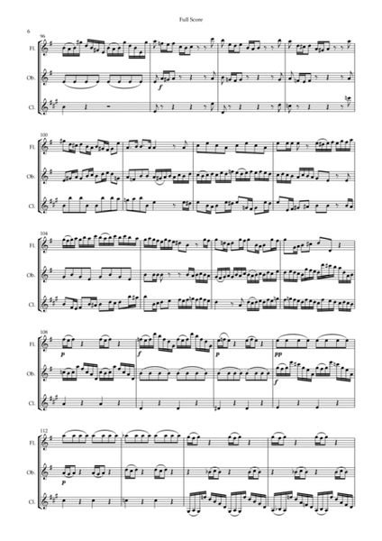Brandenburg Concerto No. 3 in G major, BWV 1048 1st Mov. (J.S. Bach) for Woodwind Trio image number null