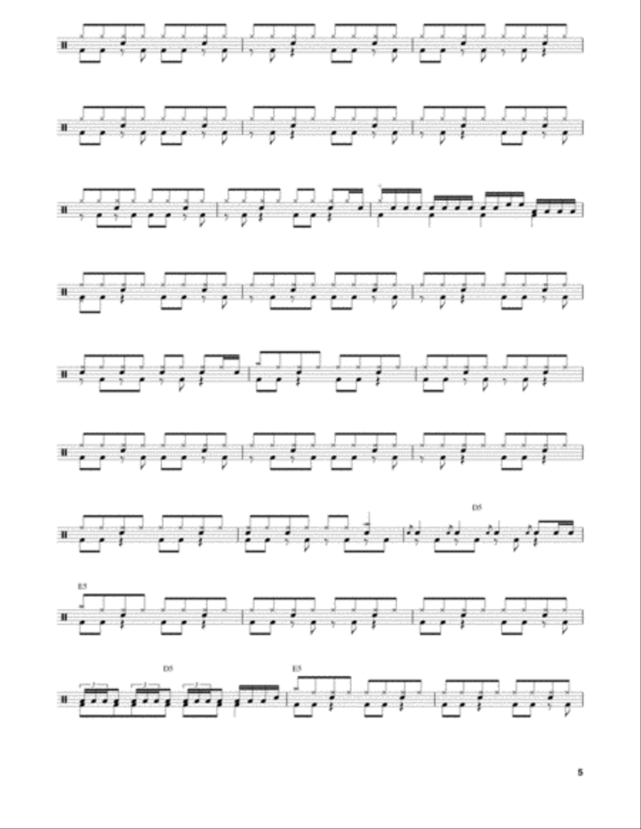 Working Man Drum Set scores gallery preview page 5