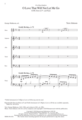O Love That Will Not Let Me Go (Downloadable Choral Score)