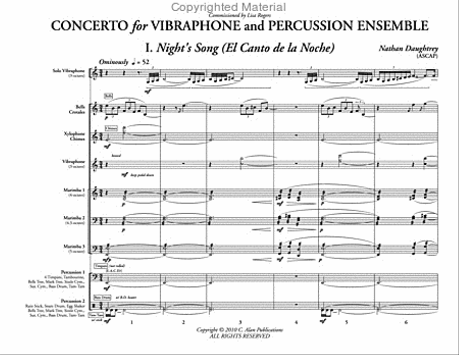 Concerto for Vibraphone & Percussion Ensemble Percussion Ensemble scores gallery preview page 2
