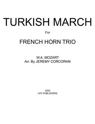Book cover for Turkish March for French Horn Trio