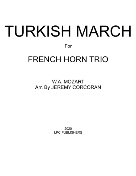 Turkish March for French Horn Trio image number null