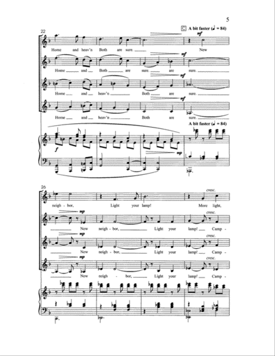 The Dreamers: Candles in the Wilderness SSAA scores gallery preview page 5