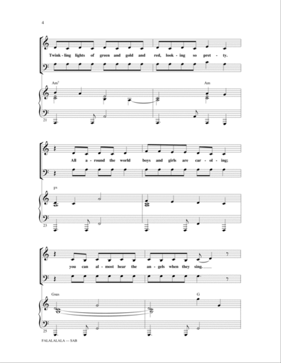 FaLaLaLaLa FaLaLaLaLa 3-Part scores gallery preview page 3