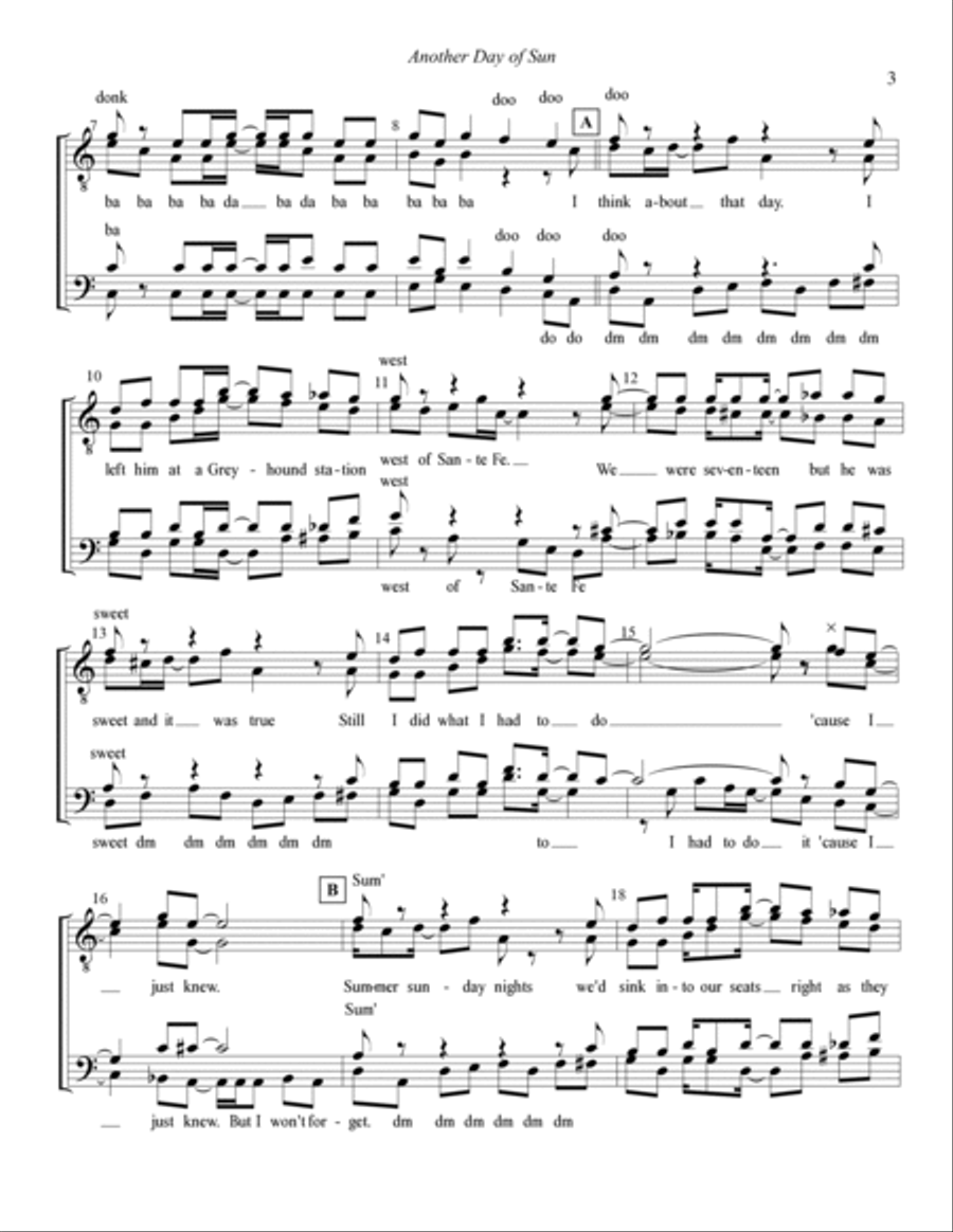 Another Day Of Sun 4-Part scores gallery preview page 3