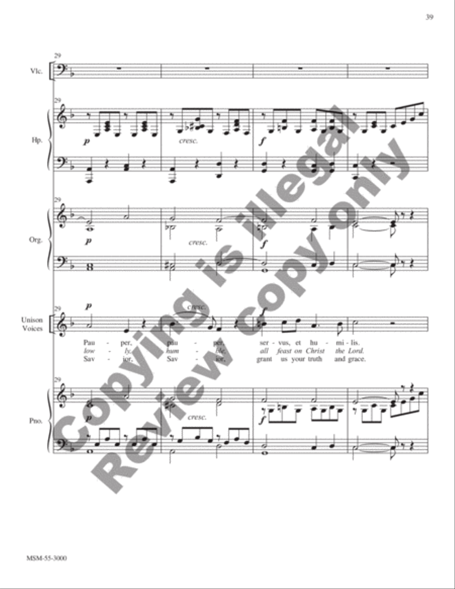 Panis angelicus (Bread of Angels): O Lord, Most Holy Unison Choir scores gallery preview page 38