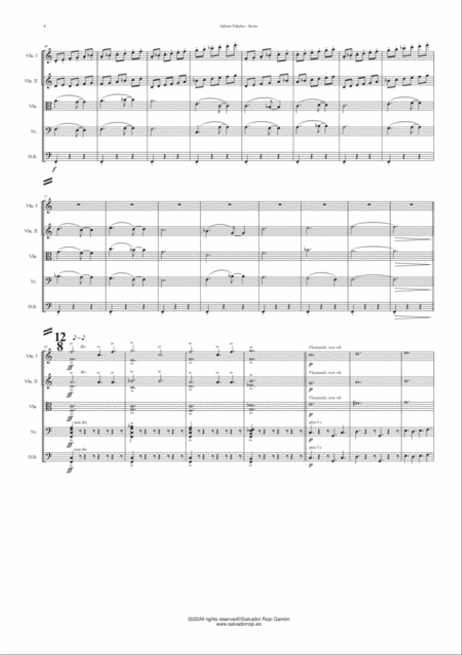 Adeste Fideles for Strings Orchestra String Orchestra scores gallery preview page 4