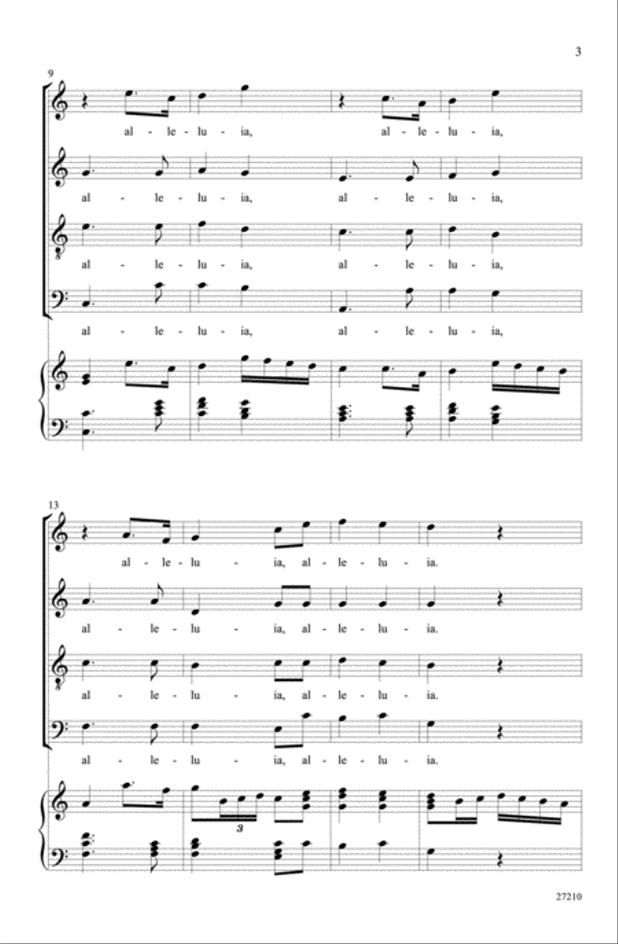 Alleluia (from Veni Sancte Spiritus) 4-Part scores gallery preview page 2