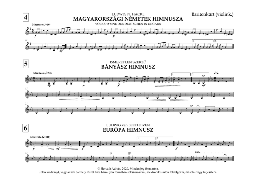 Indulókönyv 2020 - 26 Baritonkürt (violinkulcs) Concert Band scores gallery preview page 6