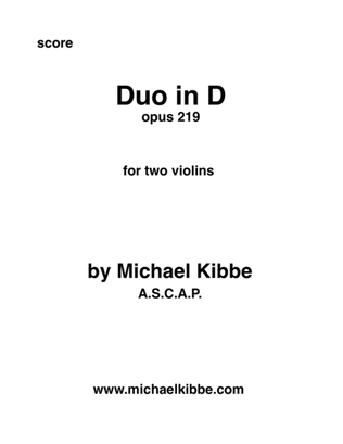 Duo in D, opus 219