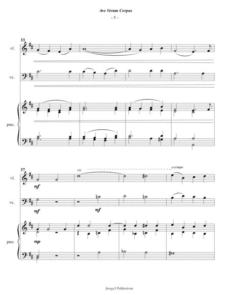 Mozart: Ave Verum Corpus for Piano Trio image number null