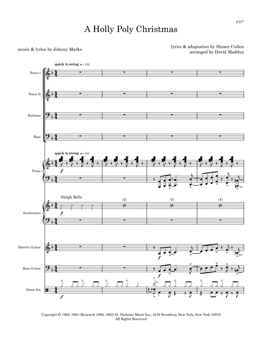 A Holly Jolly Christmas Small Ensemble scores gallery preview page 1